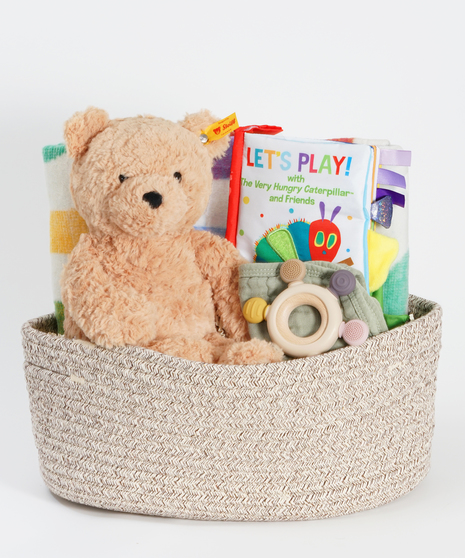 Bear New Baby Basket - Choice of Blanket