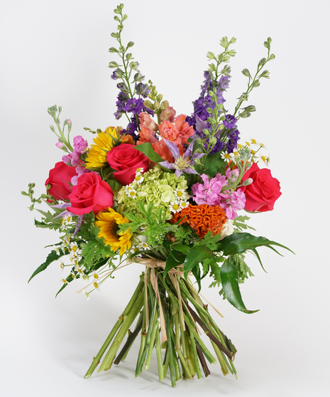 garden bouquet of seasonal tones and textures