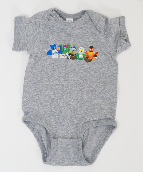 newborn onesie with philadelphia sports team mascots