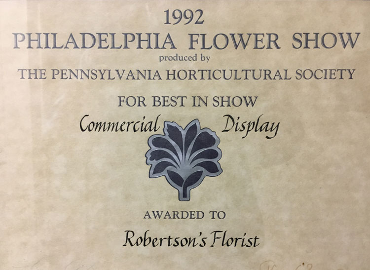 The History of Robertson's Flowers Philadelpia